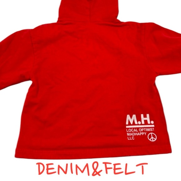 MADHAPPY Red Hoodie/Pullover | From the First Drop!!An Original |RARE!! NEW/NWOT - Picture 6 of 11
